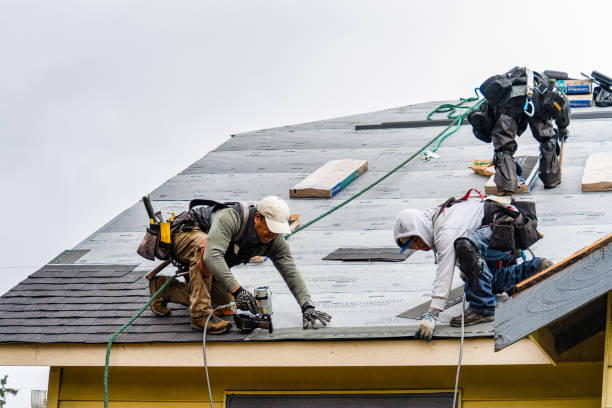 Professional Gutter Installation technician working in Corvallis, MT